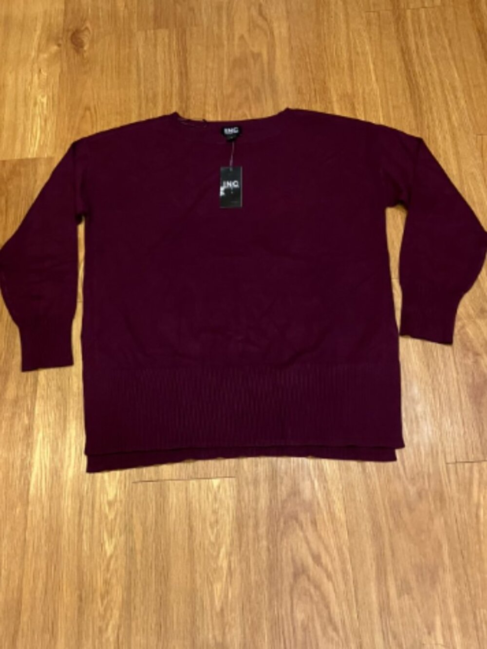 I.N.C. International Concepts Women's Everyday Sweater Tunic Berried Treasure S